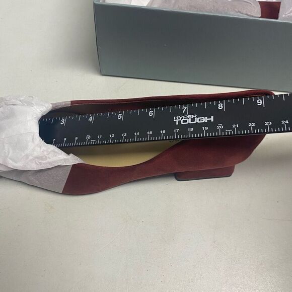 C.PARAVANO Alessia Women’s Red Suede Leather Pumps Size EU 36 US 5.5 Block Heels - Picture 7 of 7